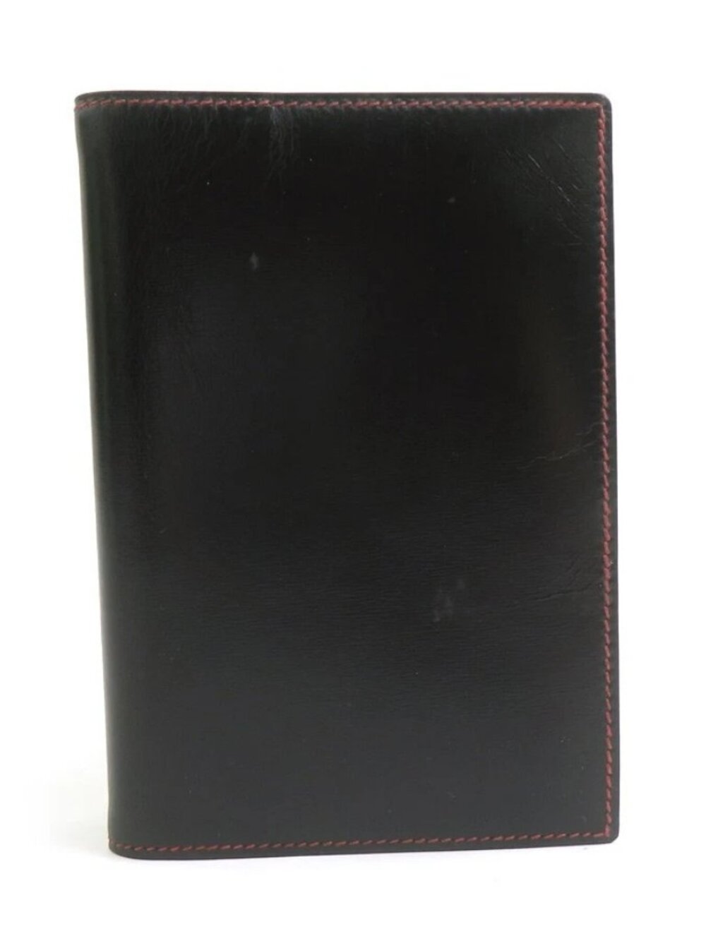 HERMES Agenda/Note Cover Black/Red Leather